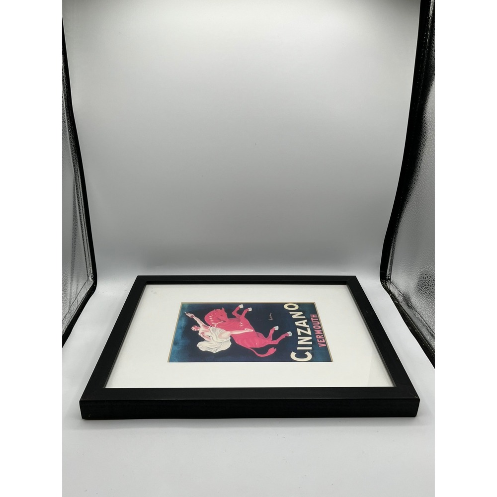 Cinzano Vermouth Framed Art Print Leonetto Cappiello Red Zebra Vintage Poster - Picture 5 of 11